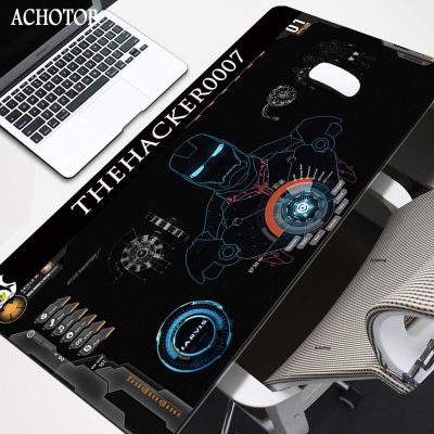 ❃✙☄ Disney Super Hero Iron Man HD Printing XXL Mouse Pad Gamer Accessory Hot Large Computer Lock Edge Keyboard Mat Anime Cartoon