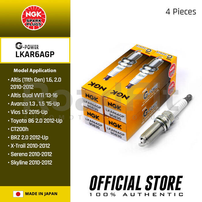 NGK LKAR6AGP GPower Platinum Spark Plugs For Toyota Corolla Altis