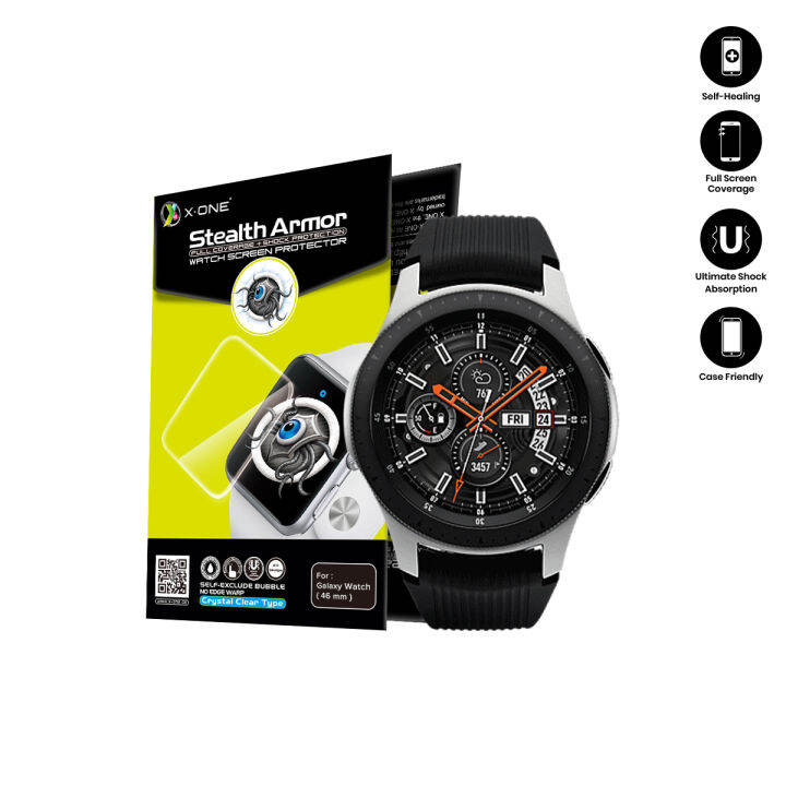 samsung-galaxy-watch-46มม-x-one-stealth-armor-clear-front-full-coverage-watch-screen-protector