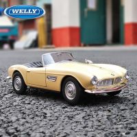 1:24 BMW 507 Konversi BMW 507 Soft-Top 1956 Paduan Modil Diah &amp; Kendaraan Mainan Mengumkan Mobil Mainan Anak Laki-Laki Hadiah Ulang Tahun