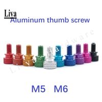 2pcs/lot M5 m6 Step aluminum colourful knurled hand tighten aluminum thumb screw