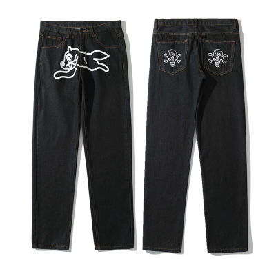 2022 Ropa สุนัขพิมพ์ Streetwear ผู้ชาย Hip Hop Baggy กางเกงยีนส์กางเกง Y2K เสื้อผ้าตรงหลวม Goth Denim กางเกง Pantalones