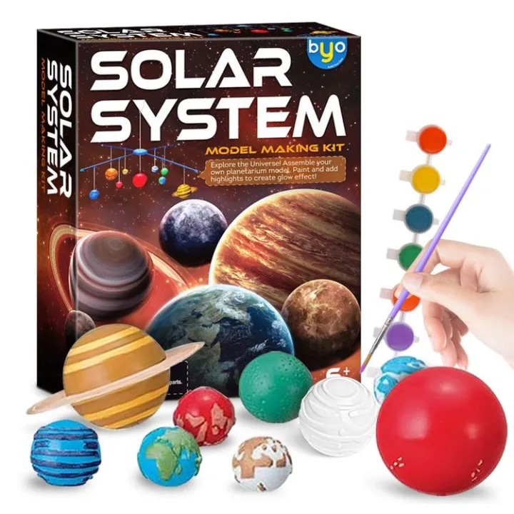 Solar System Paint Set 3D Model Learning Activity Set for Paint