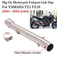 Slip-On For YAMAHA FZ1 FZ1S FZ 1S FZ1-S 2001 - 2005 Motorcycle Exhaust Escape Moto Muffler Connecting Middle Link Pipe Bike Tube