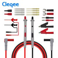 【100%-New】 Cleqee P1503D มัลติมิเตอร์ดิจิตอลโพรบสาย Feeler พร้อมทดสอบปลั๊กกล้วยเข็มเปลี่ยนได้ชุดทดสอบตะกั่ว