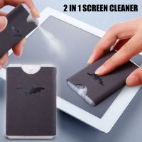 2 in 1 Portable Cleaning Spray Bottle Dust Removal Microfiber Cloth For Phones Laptop Tablet Computer Screen Cleaner Spray Lens Cleaners