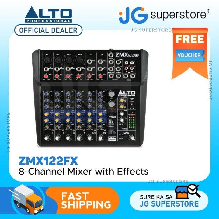 Alto Professional ZEPHYR ZMX122FX 8Channel Mixer with Effects JG