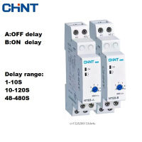 CHINT NTE8 Series Time Delay รีเลย์ควบคุมปิด Power On Delay NTE8-A NTE8-B 10S 120S 480S AC220V DC24V Din Rail Digital Timer