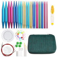 13Pair Circular Sweater Needle Kit Interchangeable Sewing Crochet DIY Crochet Tools Handle Hook Knitting with Accessory