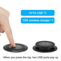 10W QI Fast Wireless Charger Built in Desktop Furniture Embedded Wireless Charger for iPhone 11 Pro X XS XR Samsung S10 Xiaomi 9