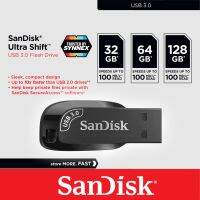 SanDisk Ultra Shift USB 3.0 Flash Drive SDCZ410 32 64 128  Black compact design  แฟลซไดร์ฟ  ประกัน Synnex 5ปี