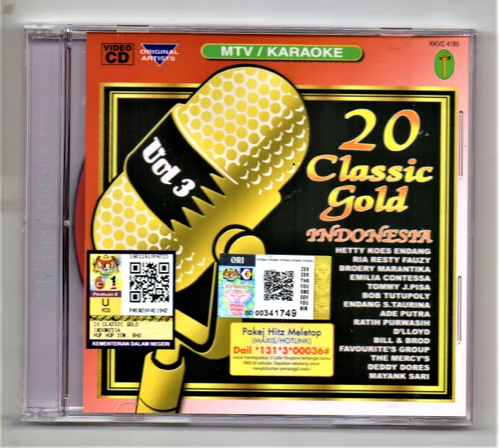 20 Classic Gold Indonesia ( MTV Karaoke 2 VCD )[ Hetty Koes Endang Ria ...