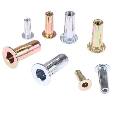 5pcs 304 Stainless Steel Petal Rivets Nut Pull Rivet Bolt Cap Slotted Color Zinc Plating License Plate Fixed Screw M4 M5 M6 M8