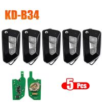 5Pcs KEYDIY B34 KD Remote Control Car Key Universal 3 Button for Golf 8 Style for KD900/KD-X2 KD MINI/ URG200 Programmer