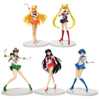 5pcs Sailor Moon Action Figures Model Toy Tsukino Usagi Tuxedo Mask Venus Anime Collection Decoration Decor Cartoon Doll Gift