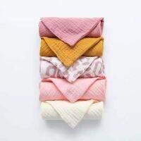 、‘】【= 5 Pcs Baby Towels Muslin Cloth Hand  Wipes Saliva Bib Handkerchief Washcloth