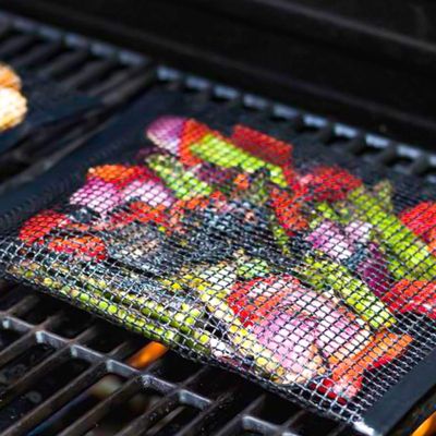 Barbecue Bag BBQ Grill Mat Non Stick BBQ Mat Grill Mesh PTFE Oven Baking Smoker Cooking Mat Outdoor BBQ Pad Grill Accessories