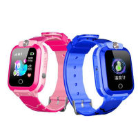 Smart Childrens Watch Childrens Phone Watch IP67 Waterproof Childrens Smart Hand Body Temperature Watch(Pink+Blue)