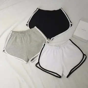 Sexy Solid black casual mini booty fitness shorts women summer