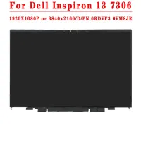 หน้าจอสัมผัส LCD 13.3นิ้ว Digitizer สำหรับ Dell Inspiron 13 7306 2 In 1 P124G002 P124G P125G001 FHD UHD อะไหล่สมบูรณ์