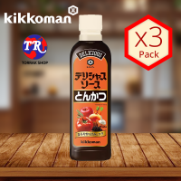 Kikkoman Delicious Tonkatsu Sauce ซอสทงคัตสึ 500ml. แพ็ค 3 ขวด