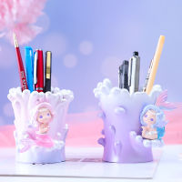 Creative Girlish Heart Mermaid Pen Holder Good-Looking Decoration Children Girl Student Desktop Office Storage Box