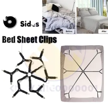 Bed Sheet Holder Adjustable Elastic 12 Clips Fixed Holder Mattress Clip  Fasteners Cover Blankets Grippers Fixing Non-Slip Strap