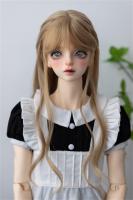 BJD วิก1/3ตุ๊กตาผมปลอมไหมแบบยาวอุณหภูมิสูงผมลอนเล็กวิกผม BJD ตกแต่ง