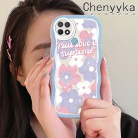 เคส Chenyyka สำหรับ OPPO A15 A35 A15s เคส4G ลายการ์ตูนดอกไม้น่ารักดีไซน์ใหม่ขอบคลื่นซิลิโคนนิ่มเคสโทรศัพท์แบบใสเคสโปร่งใสกันกระแทกป้องกันเลนส์กล้อง