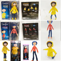 Coraline ตุ๊กตา NECA ก้องรูปเสื้อกันฝนเสื้อกันหนาวในเสื้อลายของเล่น LA สาวปัจจุบันของขวัญคริสต์มาส