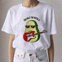 Q-85 Avocado Printed Womens T-shirt Cartoon Plain T-shirt Casual Basic T-shirt Interesting 90S Womens T-shirt WVXQ EDZ9