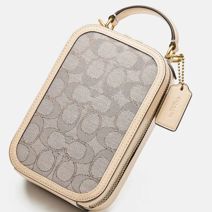 Coach 4866 Alie Camera Bag In Signature Jacquard Stone Ivory Lazada PH