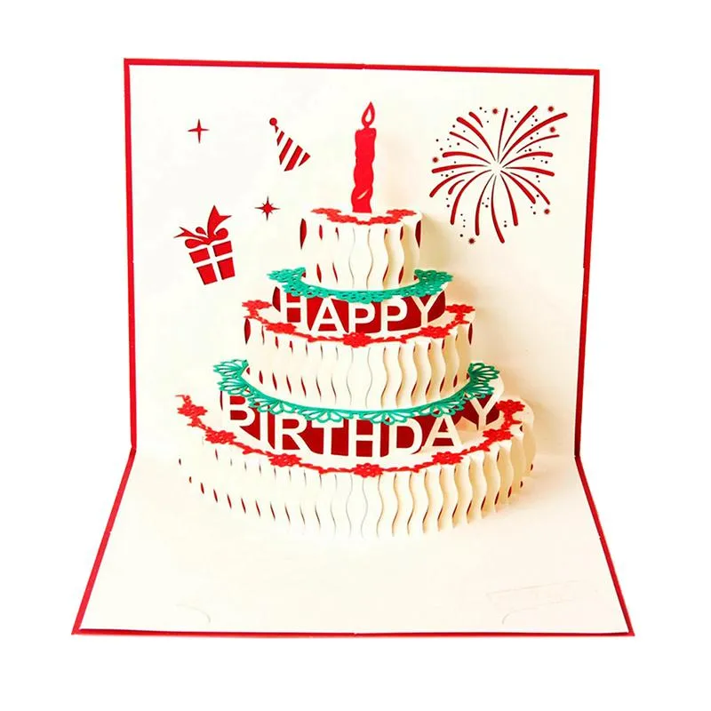 HASTHIP® Greeting Card for Birthday, Pop-Up 3D Greeting Card with  Envelopes, Birthday Cake Happy Birthday Card Postcards, Best Surprise Gift Birthday  Card for Mom, Wife, Sister, Boy, Girl (Red) : Amazon.in: Office