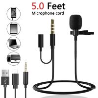 Omnidirectional Microphone 3.55mm Jack Lavalier Tie Clip USB Microphone Mini Audio Type C Mic For Computer Laptop Mobile Phone