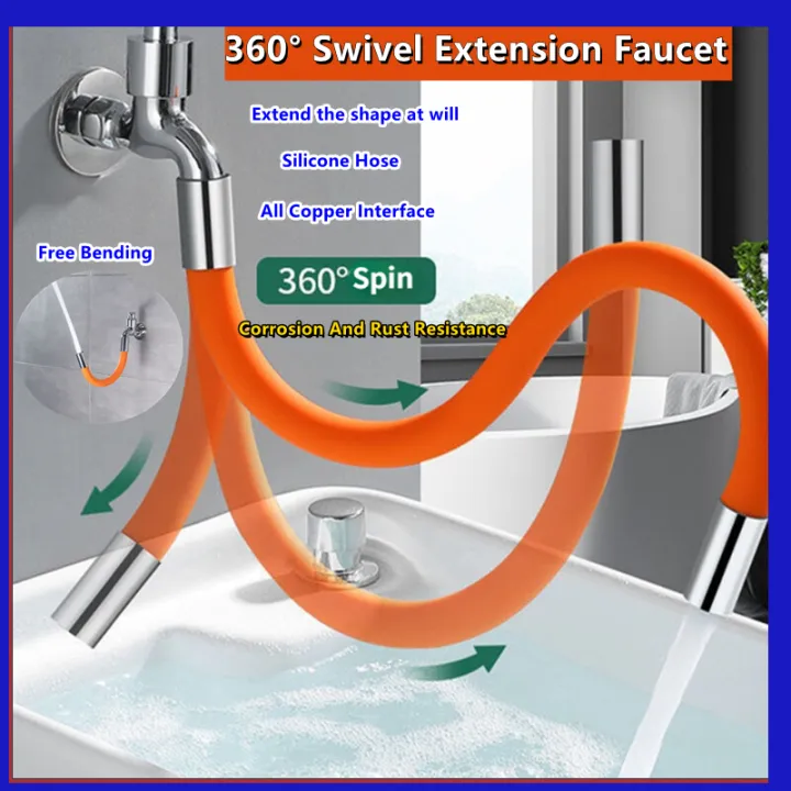 360° Rotatable Free Bending Faucet Lengthening Extender Wash Splash
