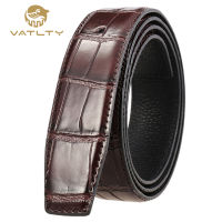 2021VATLTY Fashion brown belt without buckle for men real natural cowhide business belt 3.5cm suit leather belt men accessories