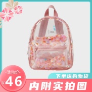 ZARA WANG pink transparent backpack children s multicolored jelly pink