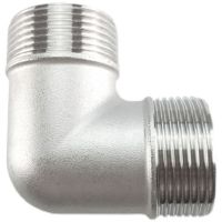 1/4 "3/8" 1/2 "3/4" 1 "1-1/4" BSP ข้อศอก304มุม90องศาสแตนเลสท่อแบบมีเกลียวชาย DN8 DN10 DN15 DN20 DN25