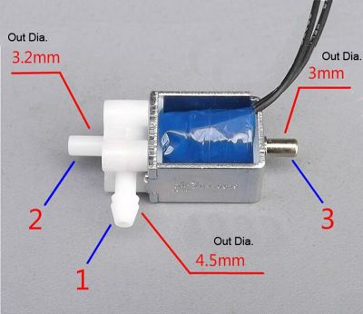 【big-discount】 โซลินอยด์6V 5V 5V 3ชิ้นขนาดเล็ก2วาล์วไอเสียวาล์วระบายน้ำตำแหน่งวาล์วขนาดเล็ก DC ไฟฟ้า