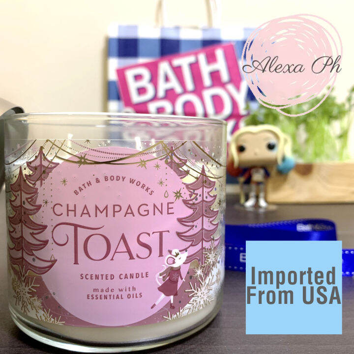 Bath and Body Works, CHAMPAGNE TOAST, Scented Candle, Made With