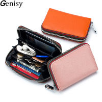 Womens Zero Wallet Genuine Leather Luxury Card Bag Multifunctional Soft Leather Coin Wallet Mini Wallet Coin Purse Change Purse