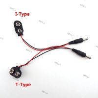 5/10Pcs DC 9V Battery Clips Connector Buckle Connect wires Black Red Cable Connection dc male 5.5x2.1mm WB6TH