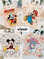 ?พร้อมส่ง? เสื้อยืด เสื้อยืดคอกลม Mickey Mouse / แคร์แบร์ / มาริโอ้ ผ้า Cotton-ฝ้าย งานป้ายZARA