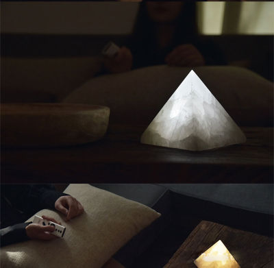 USB Pyramid Ore Charging Induction Creative Night Light Ins Nordic Bedside Table Lamp Romantic New Strange LED Lamp Lava Lamp