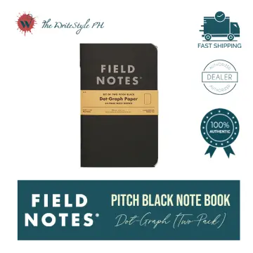 Field Notes Pitch Black Dot-Graph and Ruled Paper