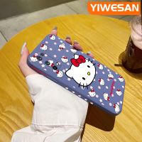 YIWESAN เคสสำหรับ Realme X7โปรการ์ตูนเฮลโลคิตตี้,เคสโทรศัพท์ดีไซน์ใหม่บางสวยงามเคสป้องกันขอบสี่เหลี่ยมนิ่มเคสปลอกซิลิโคนกันกระแทก