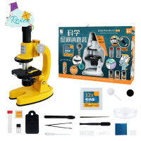 กล้องจุลทรรศน์แบบออปติคัล ชุด 100x 400x1200x กำลังขยาย Kids Educational Science ToyTH