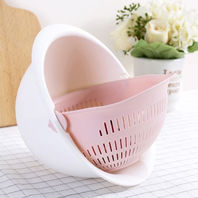 【CC】☸▫  Drain Basket Vegetables Fruit Washing Bowl Brief Color Multipurpose Drainage Kitchenware