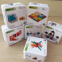 การเดินทางเพื่อการศึกษาสำหรับเด็กกล่องเหล็ก Rubiks Cube Puzzle Building Block Gyro สะดวกสำหรับเด็กการศึกษาปฐมวัยความรู้ความเข้าใจของเล่นสำหรับเด็กชายและเด็กหญิง