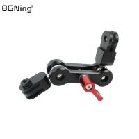 อลูมิเนียม Magic Arm Mount Adapter Dual Head Pivot กิจกรรม Connector 360 หมุนสำหรับกล้อง Action Gopro สำหรับ Osmo Action-glsunjugdd